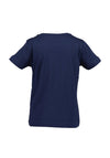 Blue Seven Girl Happy Rainbow Short Sleeve Tee, Navy