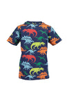 Blue Seven Boy Dinosaur Print Short Sleeve Tee, Navy