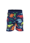 Blue Seven Boy Dino Print Short, Navy