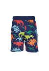 Blue Seven Boy Dino Print Short, Navy