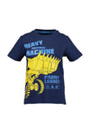 Blue Seven Boy Heavy Equipment Short Sleeve Tee, Navy