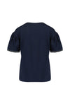 Blue Seven Girl Foil Heart Short Sleeve Tee, Navy