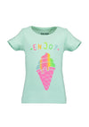 Blue Seven Girl Enjoy Ice Cream Tee, Mint