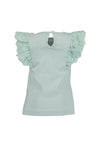 Blue Seven Baby Girl Frill Sleeve Top, Green