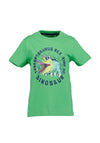 Blue Seven Boy Tyrannosaurus Rex Short Sleeve Tee, Green