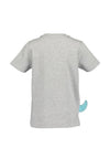 Blue Seven Boy Dinosaur Short Sleeve Tee, Grey