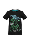 Blue Seven Boy Gaming Glow In The Dark Tee, Black