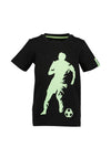 Blue Seven Boy Glow In The Dark Football Tee, Black