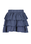 Blue Seven Girl Elasticated Waist Tiered Skirt, Navy