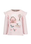 Blue Seven Baby Girl Barn Long Sleeve Top, Pink