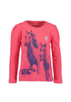 Blue Seven Girl Playful Days Horse Top, Dark Pink