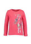 Blue Seven Girl Foil Unicorn Print Top, Pink