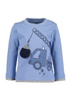 Blue Seven Baby Boy Truck Long Sleeve Top, Blue