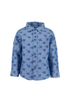 Blue Seven Baby Boy Long Sleeve Digger Shirt, Blue