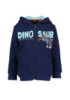 Blue Seven Boys Dino Full Zip Hoodie, Navy