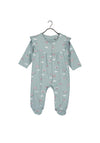 Blue Seven Baby Girl Rainbow Sleepsuit, Green
