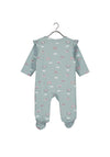 Blue Seven Baby Girl Rainbow Sleepsuit, Green