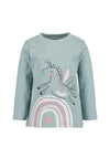 Blue Seven Baby Girl Unicorn Rainbow Top, Green