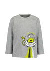 Blue Seven Baby Boy Alien Long Sleeve Top, Grey