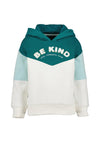 Blue Seven Mini Girl Be Kind Long Sleeve Hoodie, White Multi