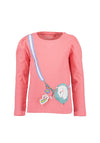 Blue Seven Mini Girl Unicorn Bag Long Sleeve Top, Pink