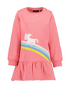 Blue Seven Mini Girl Unicorn Sweater Dress, Pink