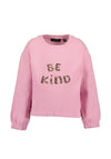 Blue Seven Mini Girl Be Kind Long Sleeve Sweater, Pink