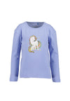 Blue Seven Mini Girl Unicorn Print Long Sleeve Top, Lilac