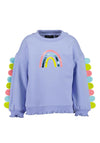 Blue Seven Mini Girl Sequins Rainbow Sweater, Lilac