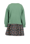 Blue Seven Mini Girl Floral Sweater Dress, Green