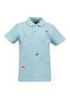 Blue Seven Mini Boy Short Sleeve Polo, Blue