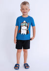 Blue Seven Mini Boy Shark Short Sleeve Tee, Blue