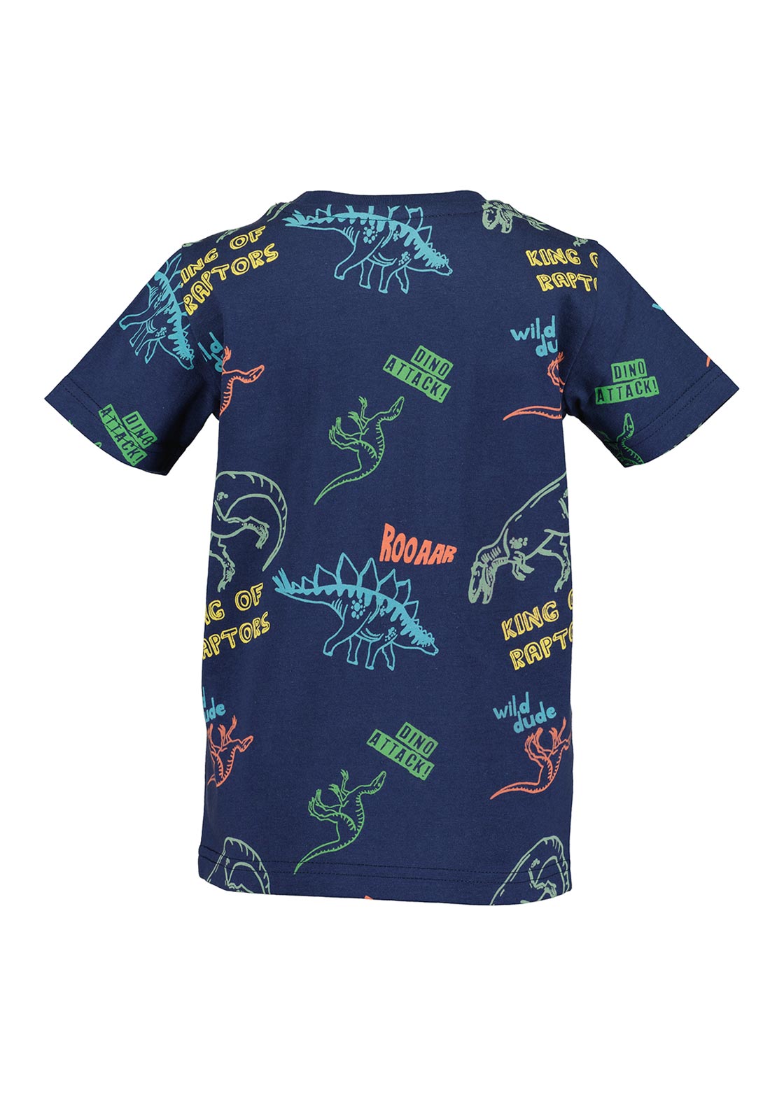 Blue Seven Mini Boy Dino Print Short Sleeve Tee, Navy