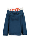 Blue Seven Mini Boy Shark Long Sleeve Hooded Jacket, Blue