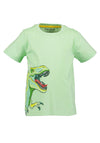 Blue Seven Mini Boy Sequins Dino Short Sleeve Tee, Green
