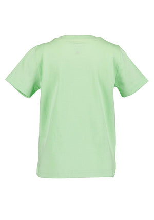 Blue Seven Mini Boy Sequins Dino Short Sleeve Tee, Green