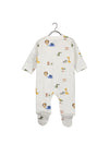 Blue Seven Baby Boy Animal Print Babygrow, Cream