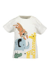 Blue Seven Baby Boy Animal Short Sleeve Tee, White