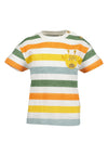 Blue Seven Baby Boy Stiped Giraffe Tee, Multi