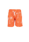 Blue Seven Mini Boy Print Short, Orange