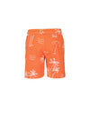 Blue Seven Mini Boy Print Short, Orange