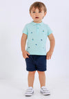 Blue Seven Baby Boy Sailor Short Sleeve Polo, Blue