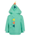 Blue Seven Baby Boy Hooded Dino Long Sleeve Jacket, Green