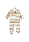 Blue Seven Baby Boy Stripe Babygrow, Cream
