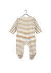 Blue Seven Baby Boy Stripe Babygrow, Cream