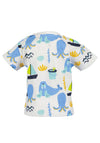 Blue Seven Baby Boy Beach Print Short Sleeve Tee, White