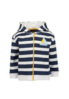 Blue Seven Baby Boy Stripe Full Zip Hoodie, Navy