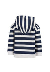 Blue Seven Baby Boy Stripe Full Zip Hoodie, Navy
