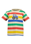 Blue Seven Baby Boy Stripe Tractor Tee, Multi