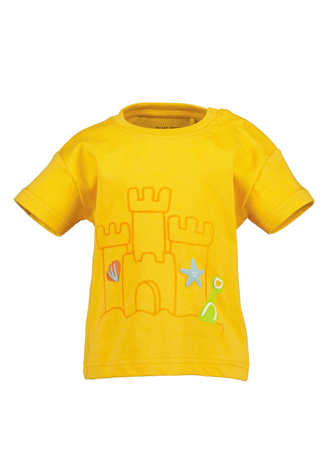 Blue Seven Baby Boy Sandcastle Short Sleeve Tee, Orange